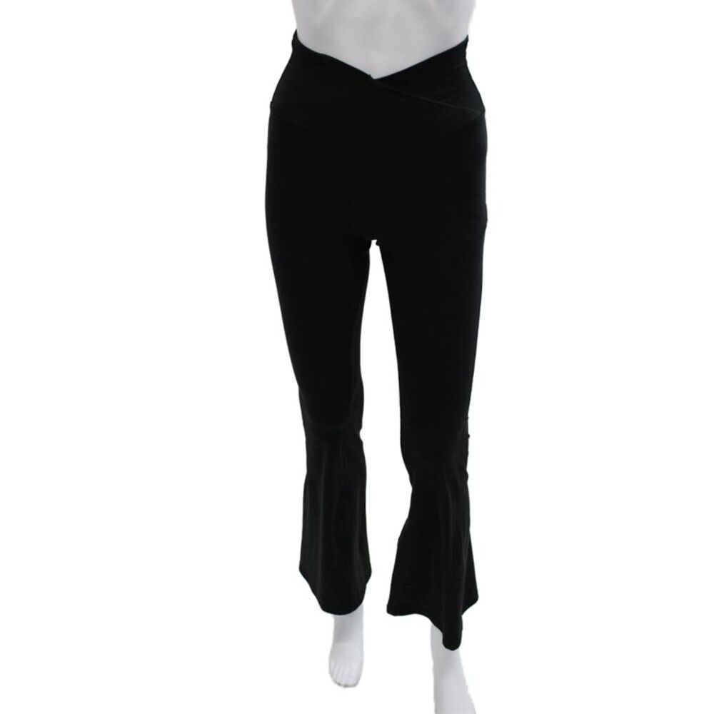 Yogalicious Womens Black Polyester Solid Pull On Leggings Size XS